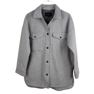 Banana Republic #702670 Grey Cozy Shirt Jacket Shacket NWT
